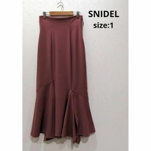 SNIDEL スナイデル マーメイド イレヘムスカート 裏地付 ピンク 1