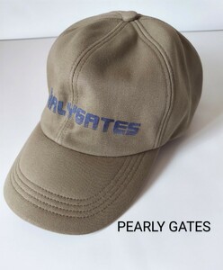 PEARLY GATES パーリーゲイツ ゴルフ Mサイズ ブランドロゴプリント コットン キャップ ユニセックス 日本製 正規品