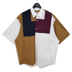 トゥモローランド TOMORROW LAND　 tricot shirt コットンタイプライター デザインショートスリーブシャツ 2020SS 8066000202983