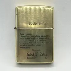 ZIPPO ソリッドブラス ダブルイヤー 1932-1985 社長メッセージ