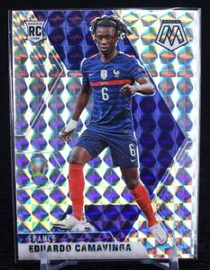 2020-21 Panini Mosaic Silver Prizm Eduardo Camavinga エドゥアルド カマビンガ FIFA サッカー ルーキー カード France