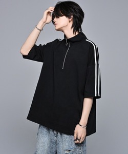 「ADRER」 半袖Tシャツ MEDIUM ブラック メンズ