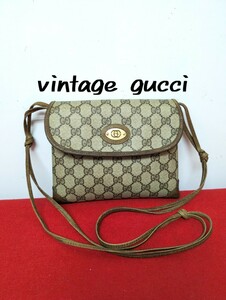 極希少！gucci GG柄ショルダーバッグ ポシェット オールドグッチ レア