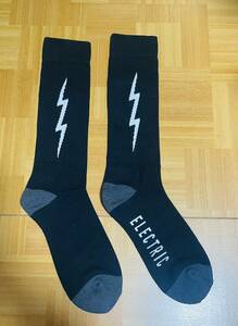 ☆即決☆新品☆未使用品☆ELECTRIC VOLT SOCKS ソックス BLACK 25-28cm ブラック エレクトリック イナズマボルトデザイン 35%OFF