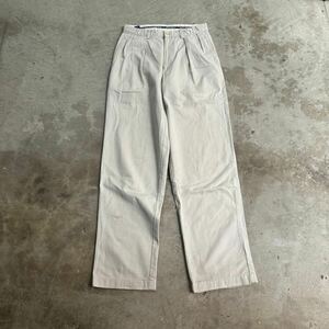 90s POLO Golf Ralph Lauren ラルフローレン 他のパンツ ヴィンテージ アイボリー タック ワイドパンツ ワークパンツ 無地 W30 L32 74cm