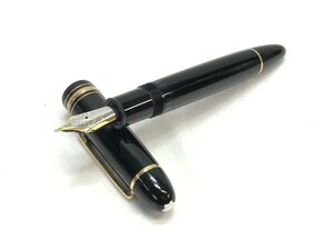 1000円スタート 万年筆 MONTBLANC モンブラン マイスターシュテュック No.149 ブラック ペン先 4810 18K 750 ネーム入り 文房具 WHO D3031