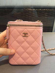 本物　シャネル CHANEL ミニ バック　ピンク色 ショルダーバッグ ハンドバッグ レディース 中古 　結婚式　可愛い　