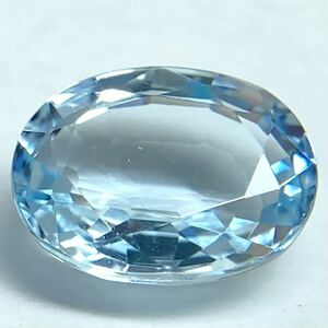 ◆天然アクアマリン1.765ct◆J約9.0×7.0mmルース 裸石 宝石 ジュエリー jewelry aquamarine ベリル BH9/BH9