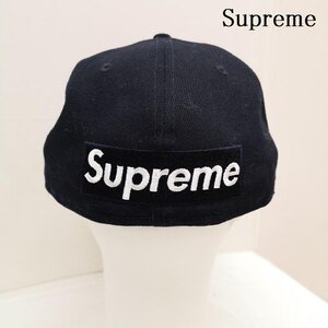 シュプリーム 21ss Reverse Box Logo New Era キャップ 7 3/8 帽子 帽子 - 紺 / ネイビー