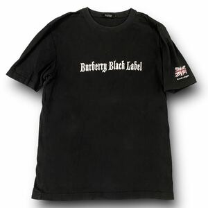 極希少 L位★バーバリーブラックレーベル BURBERRY BLACKLABEL London Night ロックバンドTシャツ サンプリング 両面プリント 日本製 春夏