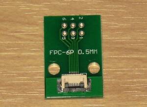 (送料82円～) 6ピン 0.5mm FFC FPC ⇒ 6P dip PCB 変換 ボード アダプタ 基板 在庫３