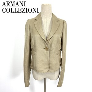 LA4593 アルマーニ コレツォーニ テーラードジャケット ARMANI COLLEZIONI コットン綿 ベージュ 44