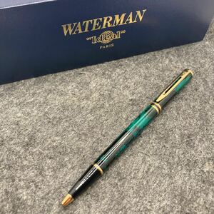 PE308□WATERMAN ウォーターマン ロレア ツイスト式 ボールペン グリーンマーブル 箱付き 筆記確認済み 良好