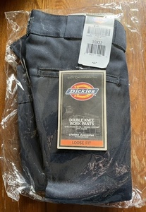 新品 未使用 DICKIES ディッキーズ ダブルニー ワークパンツ 85283 ダークネイビー 30x32 ルーズフィットスケボー SK8 アメカジ ストリート