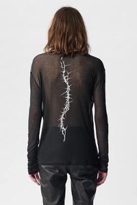 Ann Demeulemeester 24aw カットソー ロゴ コットン ダグ付 長袖