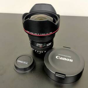 1円スタート【中古】Canon キャノン レンズ 11-24mm 1:4 L USM ULTRASONIC フード付き 06