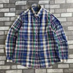 Ralph Lauren ラルフローレン チェック柄 ボタンフライシャツ XL