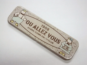 希少 レトロ ファンシー 文具 UNION ユニオン SUNBEAM サンビーム OU ALLEZ VOUS 缶ペン カンペンケース PENCIL BOX MADE IN JAPAN