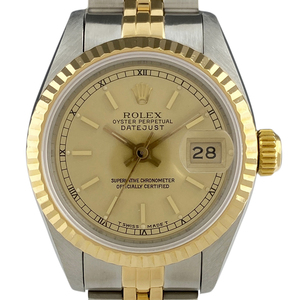 ロレックス ROLEX デイトジャスト 69173 腕時計 SS YG 自動巻き シャンパンゴールド レディース 【中古】