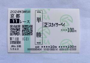 スカイサーベイ　京都新聞杯　現地単勝馬券