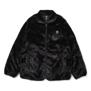 【美品】South2 West8 サウスツーウエストエイト PIPING JACKET MICRO FUR マイクロファー パイピング ジャケット ブラック 定価38,500円 M