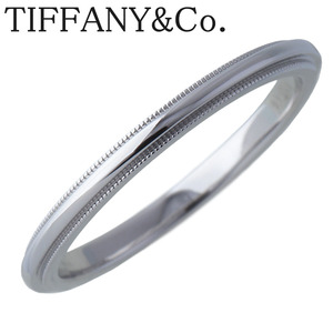 ティファニー ミルグレイン リング トゥギャザー 15号強 幅2.0mm PT950 新品仕上げ済 TIFFANY【16969】