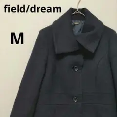 ＊field dream＊フィールドドリーム＊コート　ウール　秋冬　ボタン留　紺