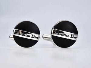 ディオール　ブラック×シルバー　カフス　カフリンクス　Dior cufflinks