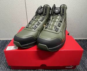 【新品未使用品】PUMA プーマ 安全靴 RIDER 2.0 OLIVE DISC MID 63.362.0 27.0cm 4067