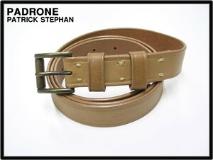 F【PADRONE x PATRICK STEPHAN Gneral Goods Line LEATHER BELT パドローネ × パトリックステファン レザーベルト PG9996-6001-16C】