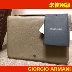 45Y241221D未使用級 GIORGIO ARMANI ジョルジオアルマーニ メンズ 検 クラッチバッグ 通勤用鞄 トラベルケース 財布 ブリーフケース トート