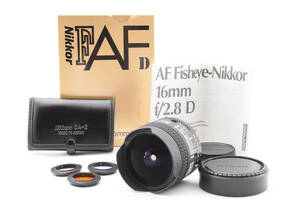 【超美品】ニコン Nikon AF Fisheye NIKKOR 16mm f/2.8D Wide Angle Lens フィッシュアイ 広角レンズ #63