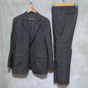 希少 ISSEY MIYAKE MEN イッセイミヤケメン パッチワーク風 ステッチワーク シングル セットアップ スーツ size.2 (M) グレー 2010 archive