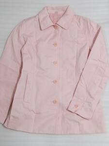 USED◆ユニクロUNIQLO／綿100%ショートコート◆ピンクL／汚れあり