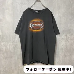 古着 used　ATLANTA MOTOR SPEEDWAY　半袖バックプリントTシャツ　黒　ブラック　レーシングカー