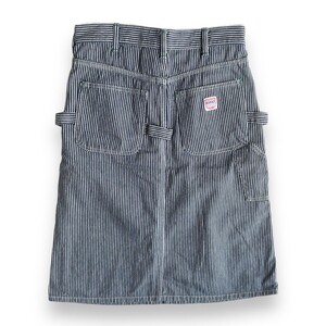 日本製★ BEAMS BOY ビームス ボーイ ヒッコリー ミドル 膝丈 ペインター スカート UNIVERSAL ジップ デニム LADIES DENIM ワーク