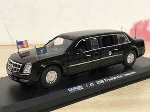 送料無料　1/43 キャデラック ビースト 大統領 リムジン ドア開閉 ミニカー LUXURY CADILLAC BEAST PRESIDENTIAL LIMOUSINE 2009