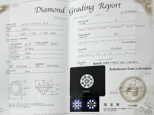 Diamond ダイヤモンド【日曜日 夜終了】1.005ct D/SI1 鑑別書付き 大粒 PT850 ネックレス 極美品 プラチナ ジュエリー アクセサリー