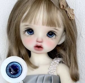 ドール グラスアイ 人形 BJD ダークブルー 14mm MSD SD A品