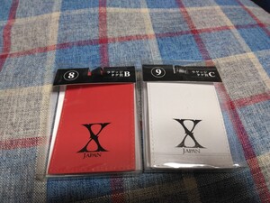 X JAPAN エックスジャパン YOSHIKI ヨシキ X JAPANくじ事務局 ラゲッジタグ賞C トランクケースタグ バゲッジタグ 白赤 新品未使用 セット