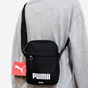 ★プーマ PUMA 新品 フェーズエレメンタルポータブル ショルダーバッグ ポーチ 鞄 BAG かばん バッグ 黒 [090696-01] 六★QWER★