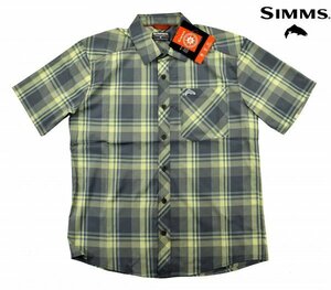 送料無料3★Simms★シムス Outpost Plaid 半袖シャツ size:S ストーム プレイド