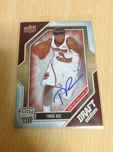 ○09-10 Upper Deck Draft Edition Autographs T.Rice ライス 62 ###/999