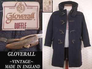 ビンテージ GLOVERALL ダッフルコート England 英国製 NAVY チンスト付 vintage グローバーオール Duffle ガーメンツ RRL モデル BROOKS