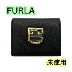 《 未使用 》FURLA フルラ BELVEDERE 二つ折り財布 ブラック