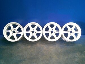 中古 RAYS VOLK RACING TE37C 16x7JJ 4H 100 16インチ アルミホイール 4本セット (棚7746-701)