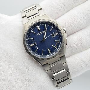 ＊極美品＊CITIZEN　シチズン　CB0210-54L　H145ーS122601　アテッサ　腕時計　エコドライブ　メンズ　ネイビー