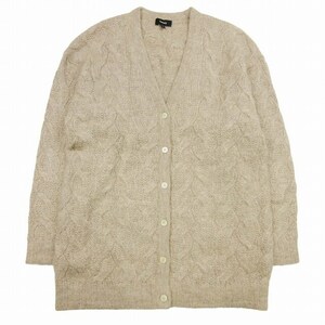 21AW セオリー Theory アルパカ ソフト ケーブル ニット カーディガン 長袖 ALPACA SOFT CABLE CARDIGAN Vネック アラン セーター