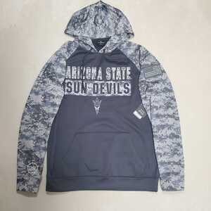 新品タグ付き　NCAA　Colosseum　裏起毛パーカー　ASU　ジャケット　アリゾナ州立大学　USA　迷彩　HOODIE 裏起毛 米軍