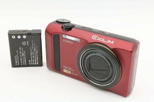 《動作保証》 CASIO カシオ EXILIM EX-ZR300 レッド 広角 24mm 1610万画素 光学 12.5倍ズーム バッテリー付 コンパクト デジタル カメラ